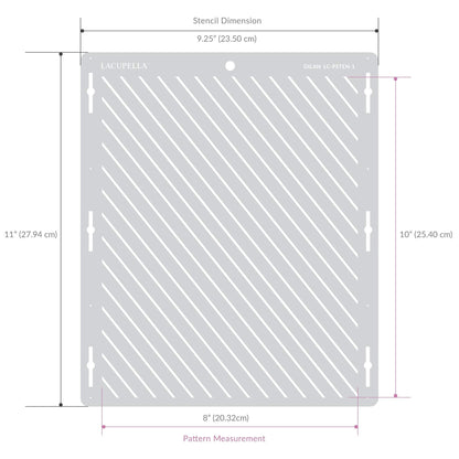 Lacupella Cake Baking Stencil - Seamless Delicate Pattern for Decorating Tall Double Barrel Cake to Use with Buttercream, Royal Icing, Ganache, Paint, Airbrush (FOLD)