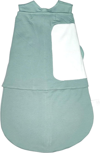 Skiennix Adjustable Cotton Swaddle Sleep Sack - Soft & Breathable Wearable Blanket for Babies 3-6 Months | Cozy Grayish Blue Design