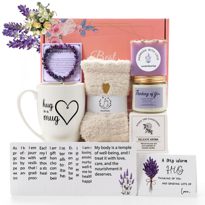 Thinking of You Gift Baskets for Women, Get Well Soon Gifts for Women, Encouragement Gift Surgery Recovery Gifts, Comfort Gift Care Pacakge for Women, Relaxing Gifts, Self Care Package