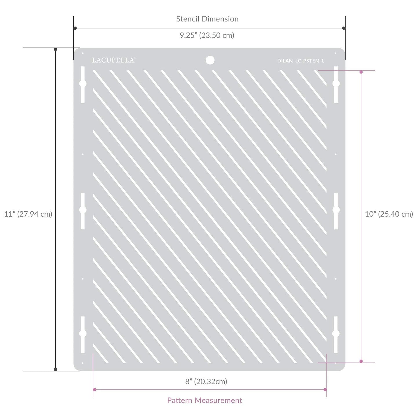 Lacupella Cake Baking Stencil - Seamless Delicate Pattern for Decorating Tall Double Barrel Cake to Use with Buttercream, Royal Icing, Ganache, Paint, Airbrush (REINE)