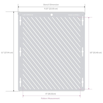 Lacupella Cake Baking Stencil - Seamless Delicate Pattern for Decorating Tall Double Barrel Cake to Use with Buttercream, Royal Icing, Ganache, Paint, Airbrush (REINE)