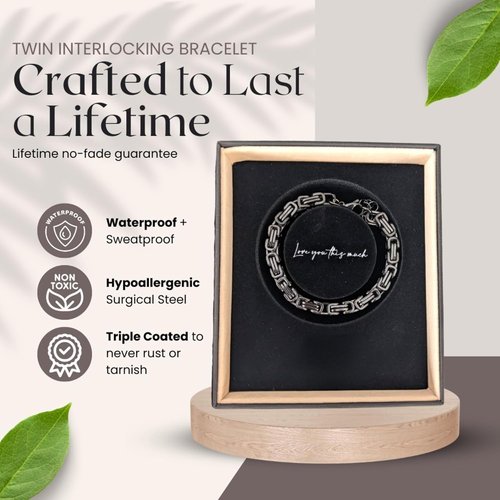 Love You This Much To My Brother Steel Bracelet - 6mm Sentimental Gift for Brother's Birthday