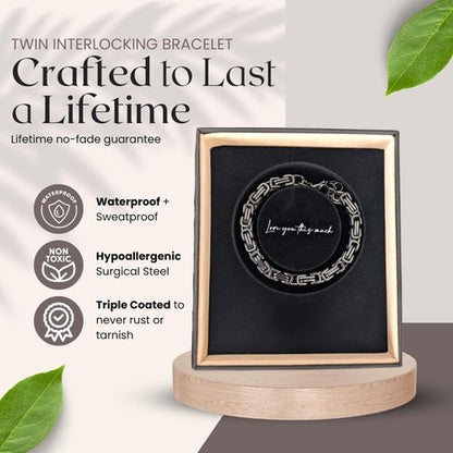 Love You This Much To My Brother Steel Bracelet - 6mm Sentimental Gift for Brother's Birthday