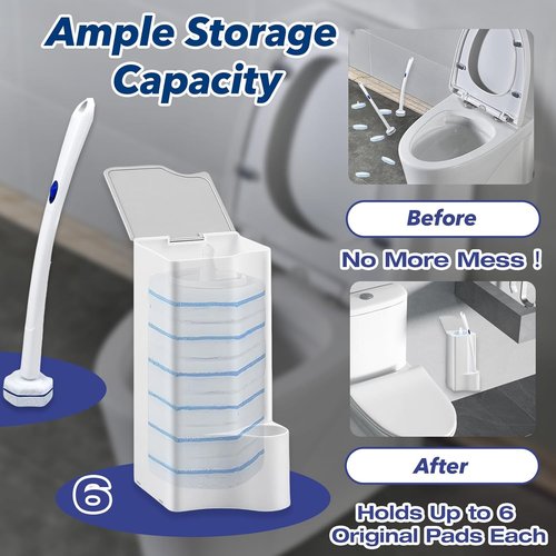 Clorox Toilet Holder - Space-Saving Wall-Mount & Free-Standing Storage for Disposable Scrubbing Pads | 2-Pack