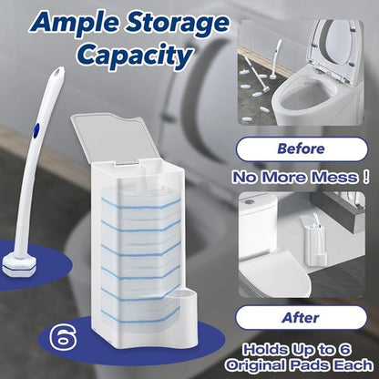 Clorox Toilet Holder - Space-Saving Wall-Mount & Free-Standing Storage for Disposable Scrubbing Pads | 2-Pack