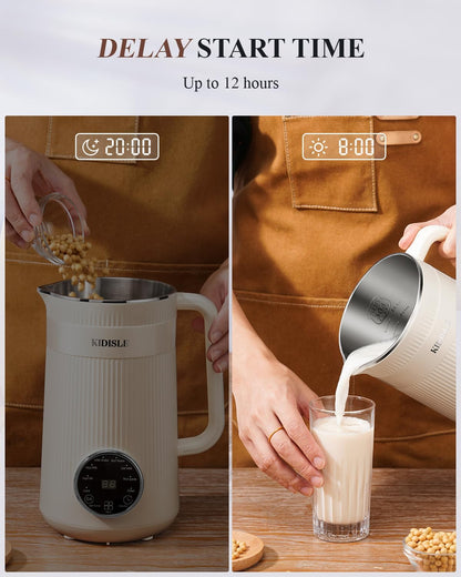 Skiennix 8-in-1 Nut Milk Maker Blender - 32oz Automatic Plant-Based Beverage Machine with Delay Start & Keep Warm Feature