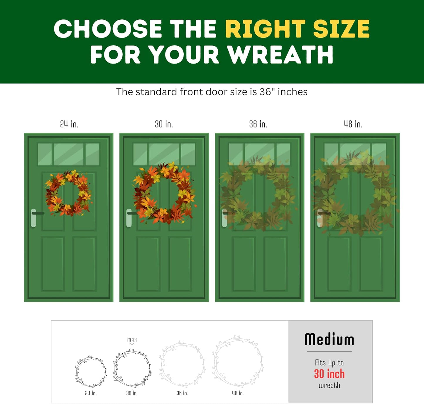 Primode Wreath Storage Bag 30" - Durable 600D Oxford Container with Clear Window for Easy Holiday Storage