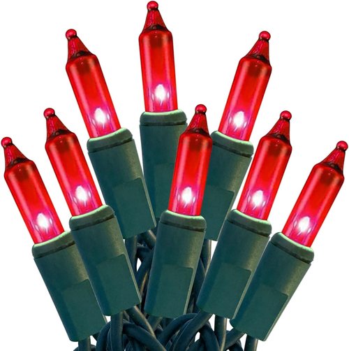 HISHINY Christmas Lights - 100 Count Red String Lights for Indoor/Outdoor Decorations | UL Certified, 21 Feet
