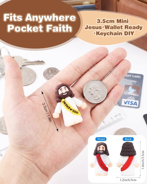 Little Jesus Figures - Religious Party Gifts for Christians | Bulk Easter Egg Stuffers (60 Count)