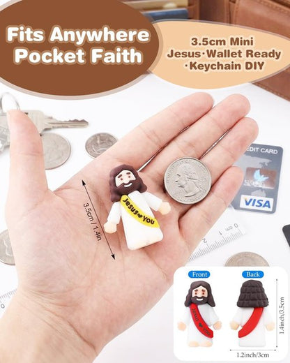 Little Jesus Figures - Religious Party Gifts for Christians | Bulk Easter Egg Stuffers (60 Count)