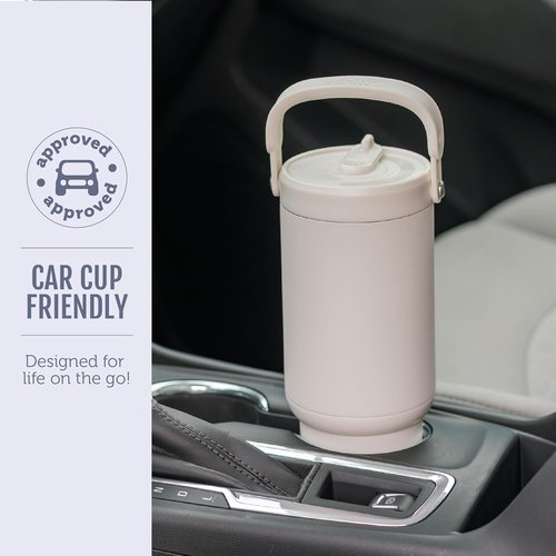 Ello Oasis Go+ 26oz Tumbler - Insulated Stainless Steel Cup with Retractable Straw | Leakproof & Travel-Friendly | Rose Navy