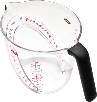 OXO Good Grips 4-Cup Measuring Cup - Angled Design for Easy Pouring and Accurate Measurements