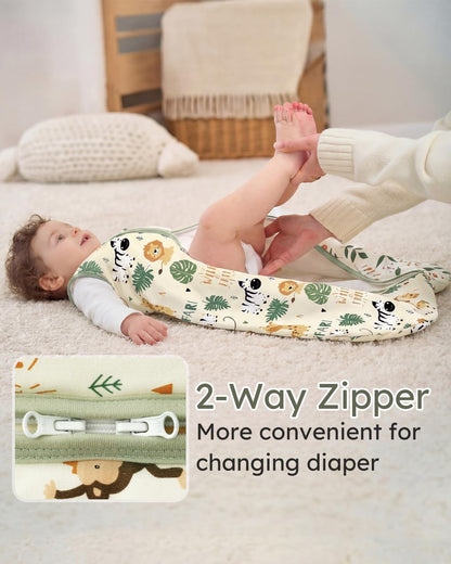 Yoofoss Baby Sleep Sack - 1.5 Tog Organic Cotton Wearable Blanket for 12-18 Months | Warm & Comfy