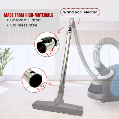 1-3/8'' Stainless Steel Vacuum Extension Wand Compatible with Miele C1 C2 C3 & Vacuums using 1 3/8 Inch Accessories & Attachments - 35mm Vacuum Extension Tube Replacement, Extends Up to 41.7" Long