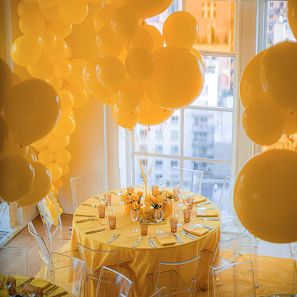 PartyWoo Mustard Yellow Balloon Kit - 155 Pieces in 5 Sizes for Birthday & Baby Shower Decor