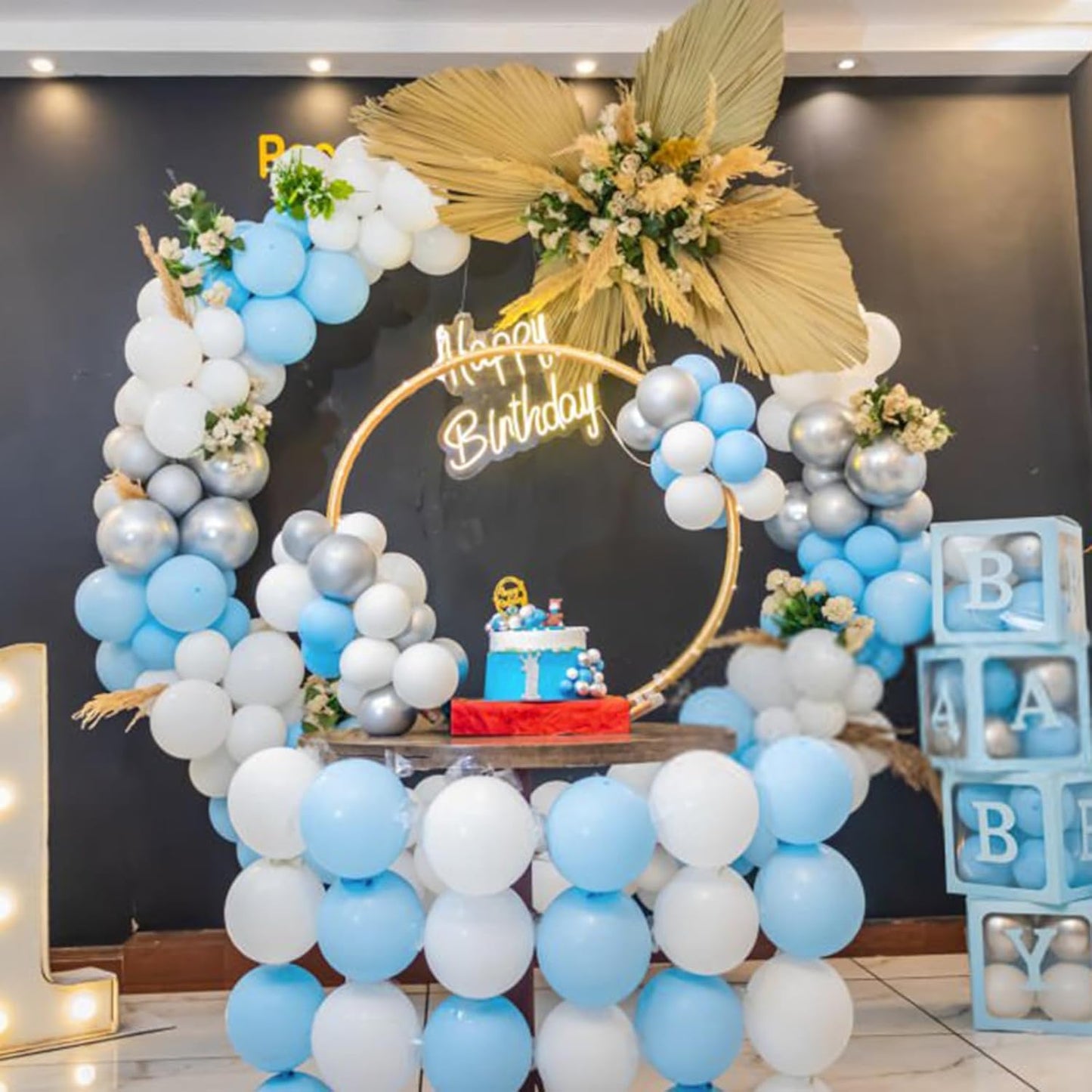 Pastel Blue Latex Balloons - 100 Pack 12 Inch Round Helium Balloons for Baby Shower & Birthday Decor