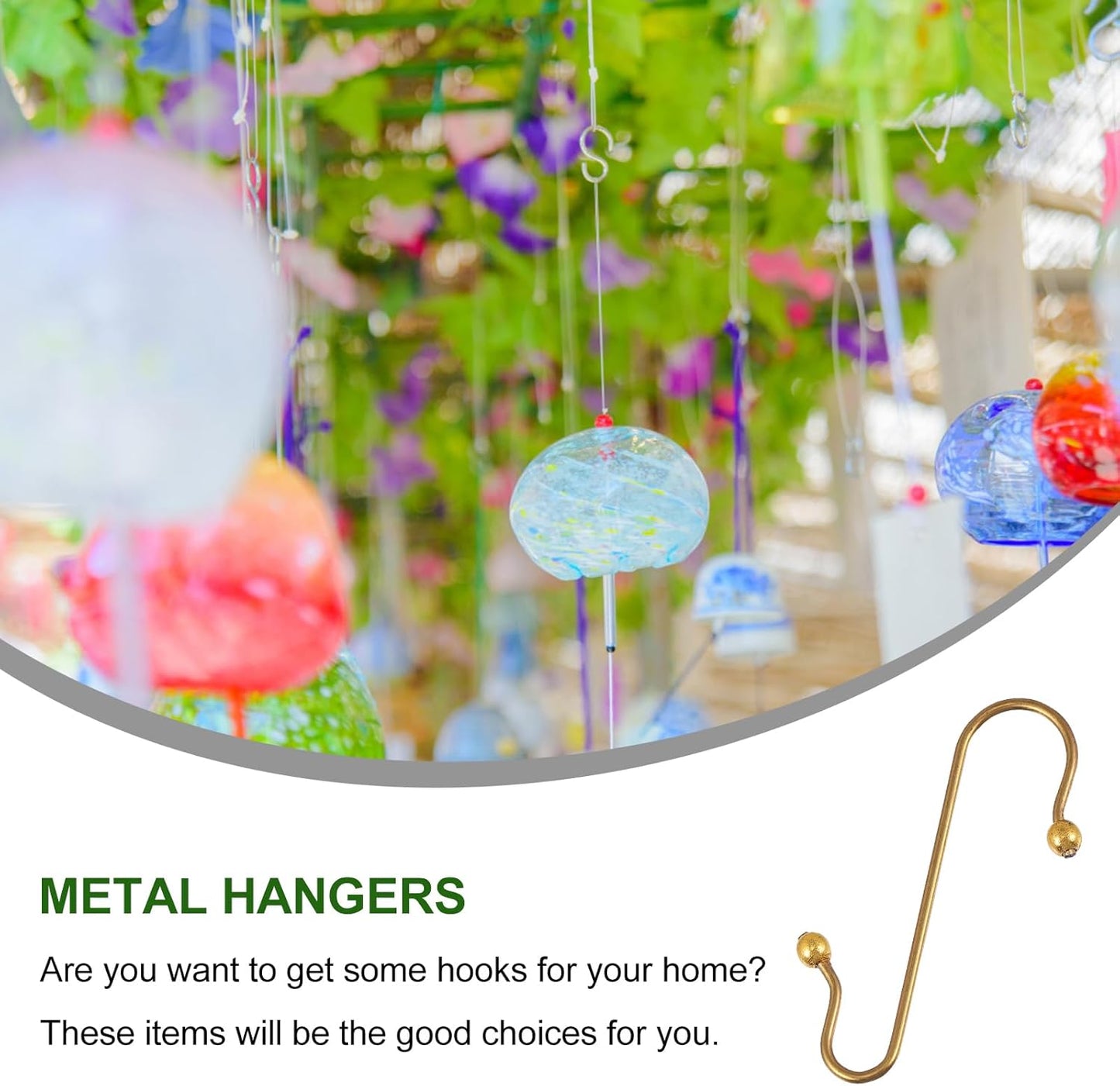 Uonlytech Heavy-Duty Metal Ornament Hooks - 40pcs Durable Wire Hangers for Secure Display