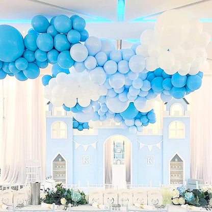 PartyWoo Light Blue Balloons - 36 Inch Pastel Latex Helium Balloons for Baby Shower & Birthday Celebrations