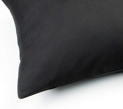 FLXXIE Pillow Cases - Soft Microfiber Queen Pillow Covers | Wrinkle Resistant, 2-Piece Set, Black 20x30