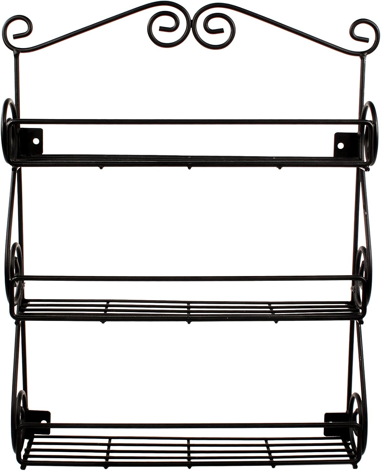 Spectrum Diversified 3-Tier Wall-Mounted Spice Rack Organizer - Stylish Storage for Kitchen & Beauty Products
