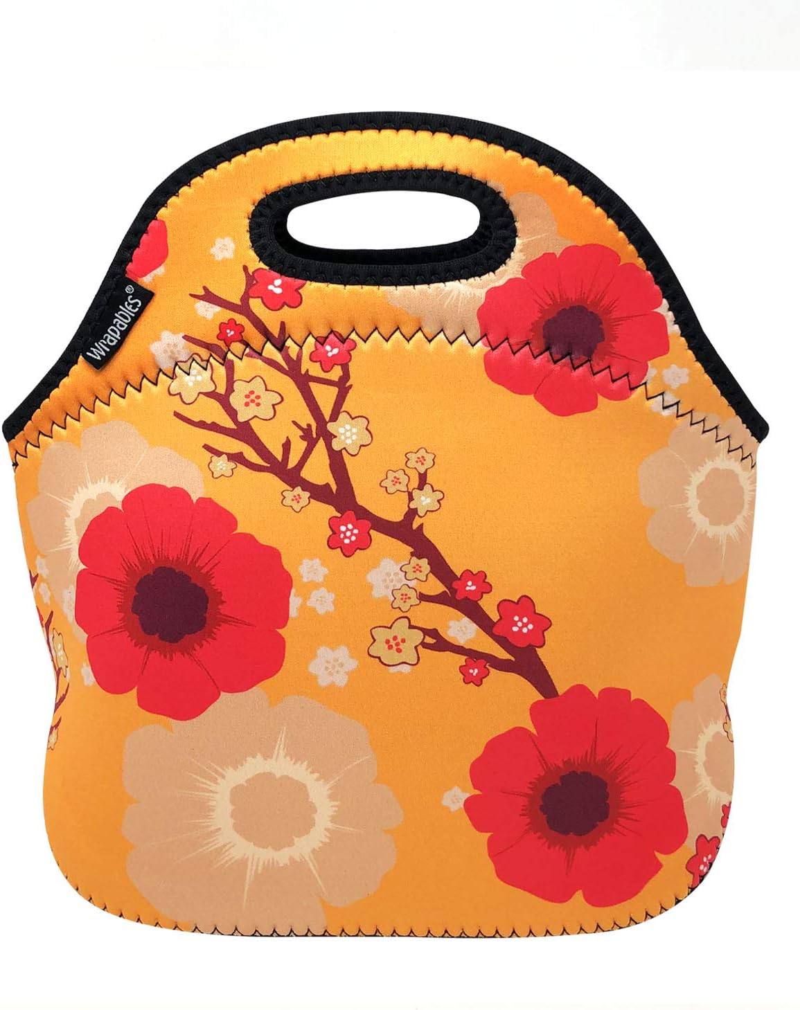 Allydrew Insulated Neoprene Lunch Bag - Stylish Zipper Tote for Fresh Food | Blossoms Light Design