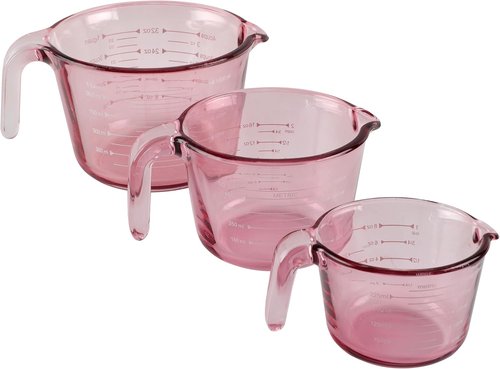 COOK WITH COLOR Glass Measuring Cups - Perfect for Cooking & Baking | Stylish Purple Design