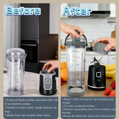 Ninja - Blade Cover and Vessel Cap Set - Leakproof Replacement Accessories for BC100 & BC151 | Dishwasher-Safe, Black