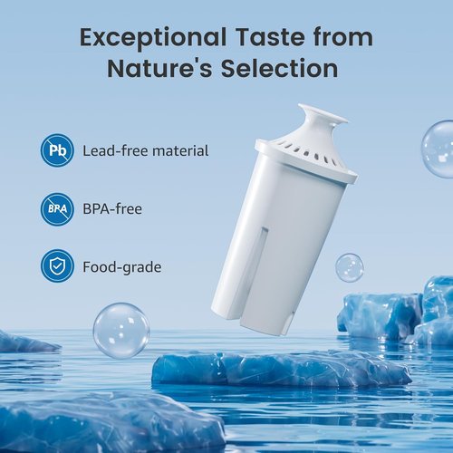 AQUA CREST Brita® Water Filter Replacement - NSF Certified for Pitchers & Dispensers | 6 Count
