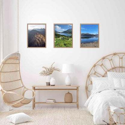 JCJMY 20x27 Picture Frame - Rustic Brown Wall Frame for Puzzles & Photos | Horizontal & Vertical Display