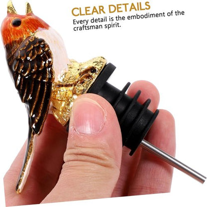 Bird Design Pourer Multi-functional Wine Bottle Pourer Sealers Zinc Alloy Wine Spout