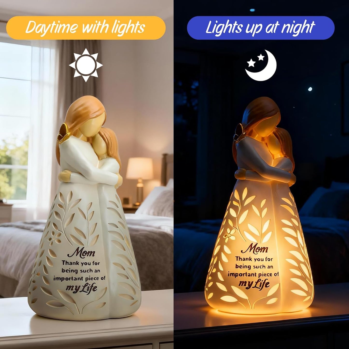 Mom Figurine Light by [Brand Name] - Remote Control Gift for Mother's Day, Birthday, or Valentine's Day
