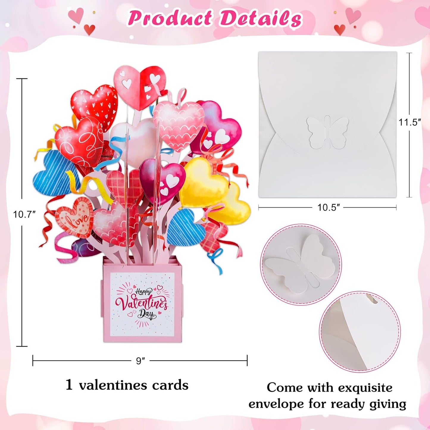 WhatSign Valentine's Day Pop-Up Cards - Funny Love Cards with Envelope for Him & Her