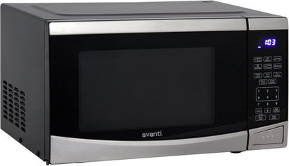 Avanti Microwave Oven - 900 Watts Compact Design with 10 Power Levels & Speed Defrost | 0.9 Cu.Ft. Stainless Steel