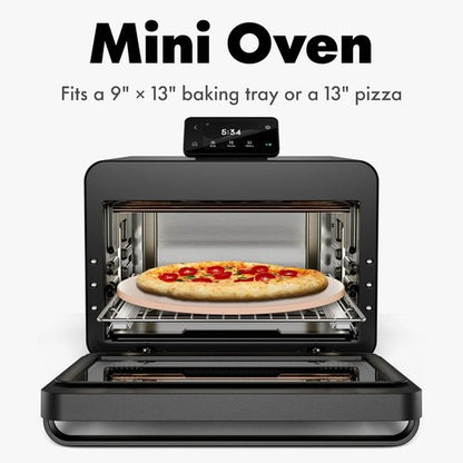 CHEF iQ MiniOven Smart Toaster Oven - 11-in-1 Air Fryer Combo with Touchscreen Controls | 25 Qt Capacity, Black