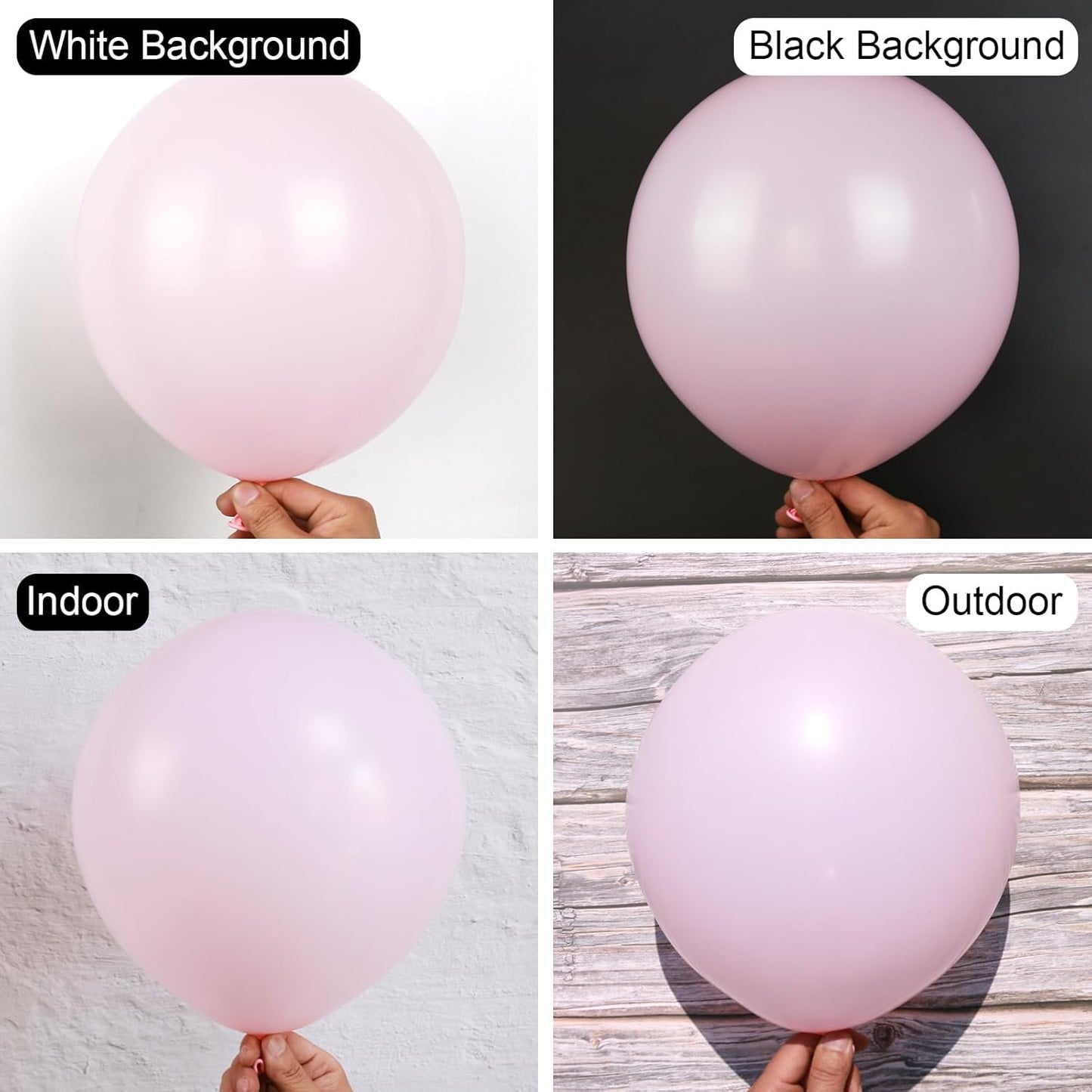 Pastel Pink Balloons by [Brand Name] - 150-Piece Set in 5", 10", 12", & 18" Sizes for Birthday Party Decor