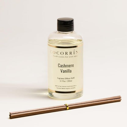 COCORRÍNA Reed Diffuser Refill - Cashmere Vanilla 6.7 Fl. Oz | Includes 8 Reeds for Lasting Fragrance