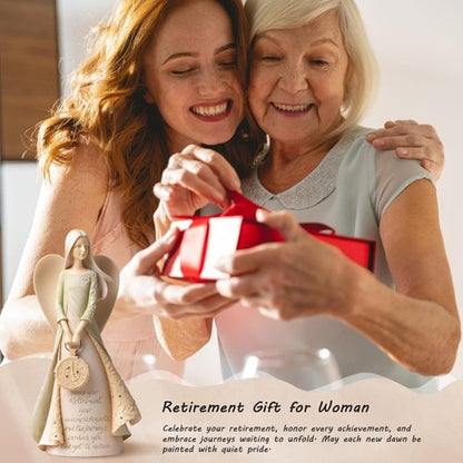 Elegant Retirement Angel Figurine Set by [Brand Name] - 6.5" Perfect Gift for Coworkers, Teachers, Nurses & Friends | Ideal Retirement Party Decorations