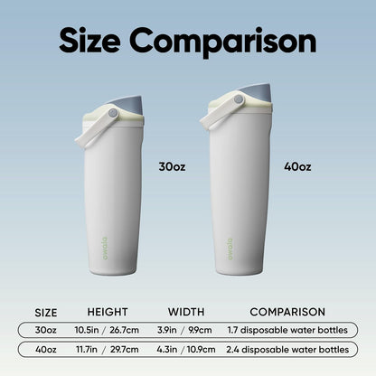 Owala FreeSip Sway Insulated Stainless Steel Water Bottle - 30oz, Two-Way Spout, BPA Free, Iced Breeze