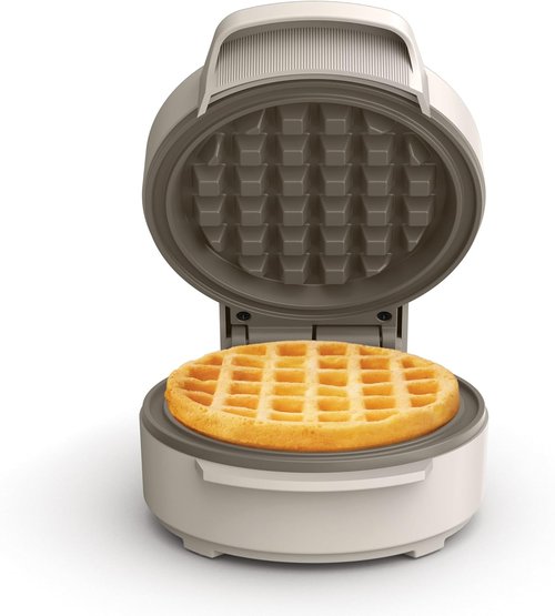 Bella Mini Waffle Maker - EverGood™ Ceramic Nonstick, Cool Touch Handles, 350 Watt, Oatmilk Color