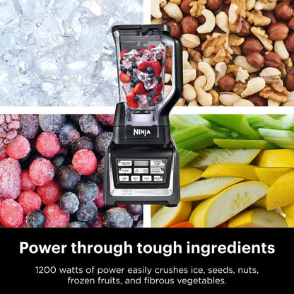 Ninja BL642 Nutri Ninja Blender - 1200W Auto-iQ Base with 72 oz. Pitcher & To-Go Cups | Black