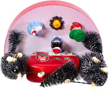 Kurt Adler 7-Inch Musical Peanuts Camper Scene - Battery-Operated Table Decoration