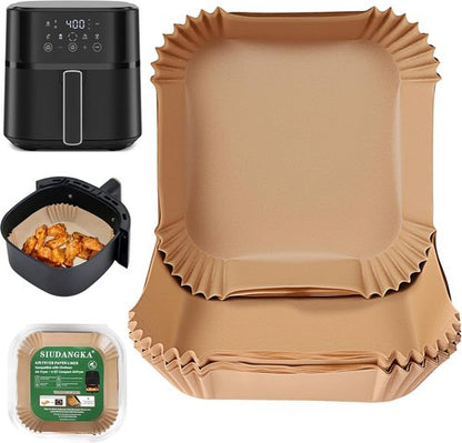 Air Fryer Liners - Parchment Paper for 6 QT Compact Airfryer | 120 Pcs for Easy Cleanup