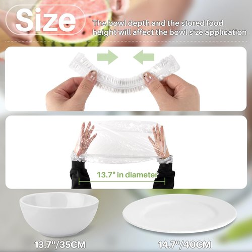 MAQIHAN 100 Extra Large Bowl Covers - Reusable Elastic Plastic Wrap for Sourdough Baking & Food Storage
