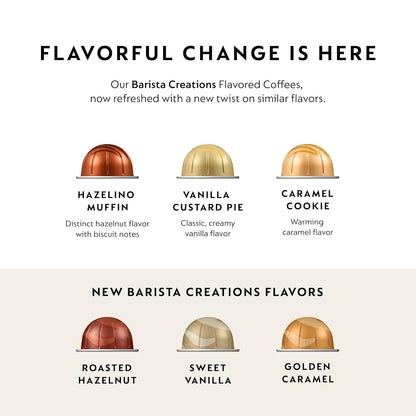 Nespresso Vertuo Sweet Vanilla Coffee Capsules - Medium Roast, 30 Count Pods for 7.8oz Brews