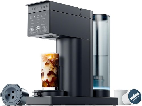 Chefman Caffeinator Single Serve Coffee Maker - Brew K-Cups & Grounds, Iced Coffee Function, 48 oz Reservoir