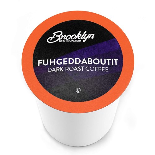 Brooklyn Beans Fuhgeddaboutit Gourmet Coffee Pods - Bold Dark Roast, 40 Count for Keurig 2.0