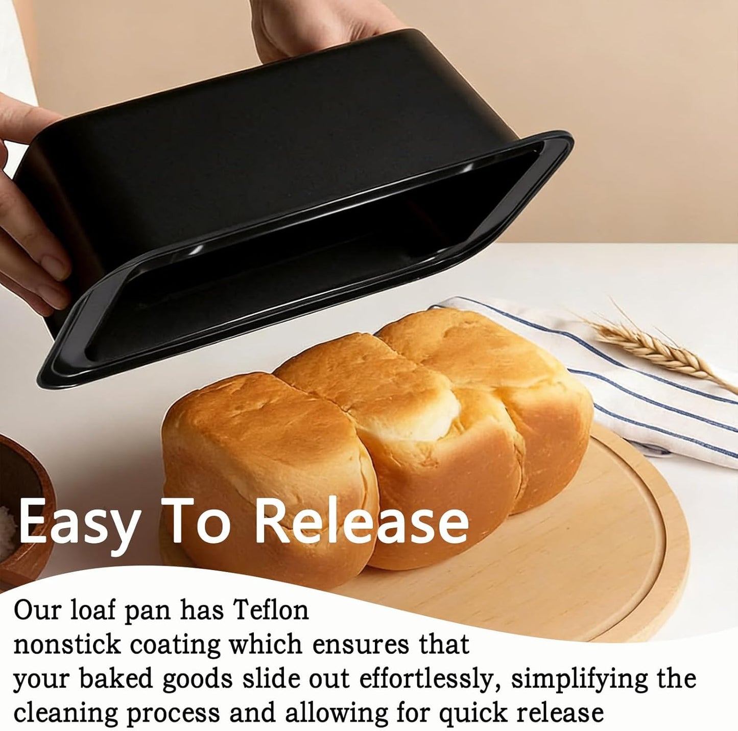 QTLCOHD 8" x 4" Non-Stick Carbon Steel Bread Loaf Pan - 6 Pack for Baking Homemade Bread