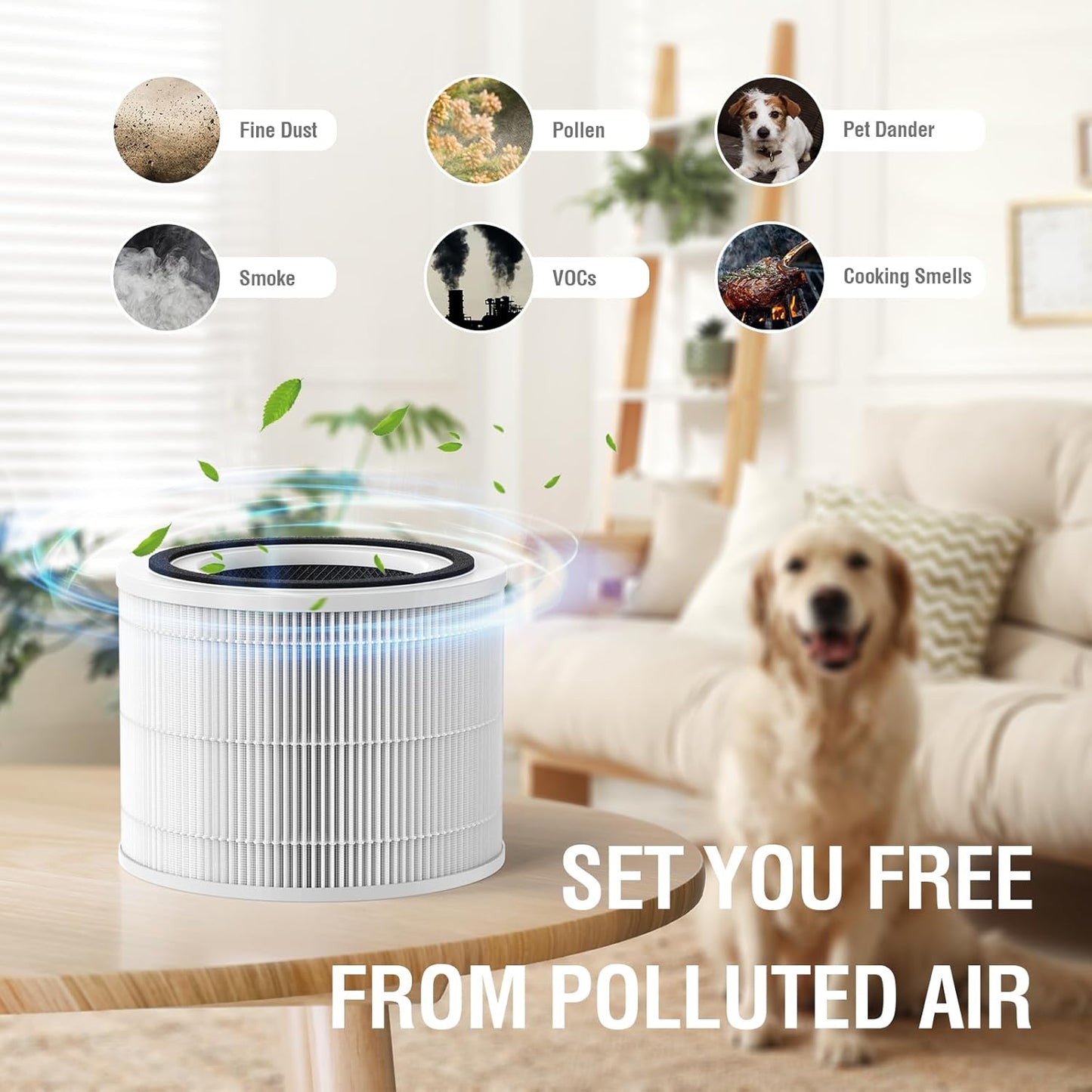 Puro 240 Air Purifier Filter - 3-in-1 Replacement Filters with Activated Carbon | 4 Pack