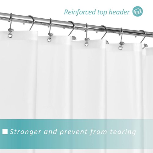 Mrs Awesome Stall Shower Curtain Liner 36x72, PEVA Plastic Shower Liner for Bathroom Lightweight & Waterproof, 36 x 72, Frost