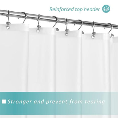 Mrs Awesome Extra Long Shower Curtain Liner with 3 Magnets, Long Frosted PEVA Plastic Shower Curtain for Bathroom Lightweight & Waterproof, 72 x 84, Frost